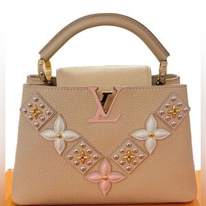 Louis Vuitton Taurillon Mechanical Flowers Smile Cappuccin